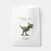 Sachets En Papier Invitation d'anniversaire de Dinosaur, trois rex A (Devant)