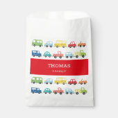 SACHETS EN PAPIER INVITATION D'ANNIVERSAIRE DES TRANSPORTS (Devant)