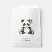 Sachets En Papier Invitation d'anniversaire Panda, Anniversaire de f (Devant)