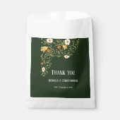 Sachets En Papier Invité Mariage Floral Vert (Devant)