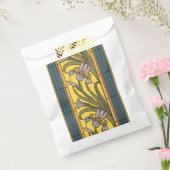 Sachets En Papier Iris Fleur Art Nouveau Vitrail Bleu Or (Scellé)