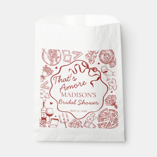 Sachets En Papier Italian Pasta Thats Amore Bridal Shower (Devant)
