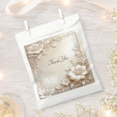 Sachets En Papier Ivory Flowers Favor Bag (Coupé)