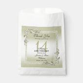 Sachets En Papier Ivory Gem & Parties scintillant 14e anniversaire d (Devant)