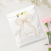 Sachets En Papier Ivory Gold Bow  Modern Simple Baptism (Scellé)