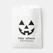 SACHETS EN PAPIER JACK-O'-LANTERN HAPPY HALLOWEEN FAMILLE NOM (Devant)