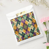 Sachets En Papier Jacquard Mardi Gras jaune violet vert (Scellé)