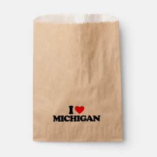 SACHETS EN PAPIER J'AIME LE MICHIGAN