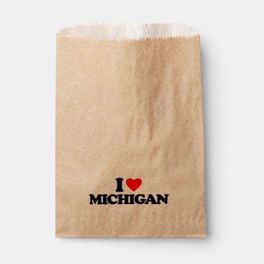 SACHETS EN PAPIER J'AIME MICHIGAN (Devant)