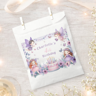 Sachets En Papier Jardin de Fée pourpre enchantée - Anniversaire