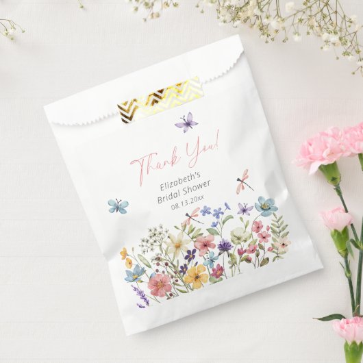 Sachets En Papier Jardin de Fleurs Sauvages et de Papillons pour une (Scellé)