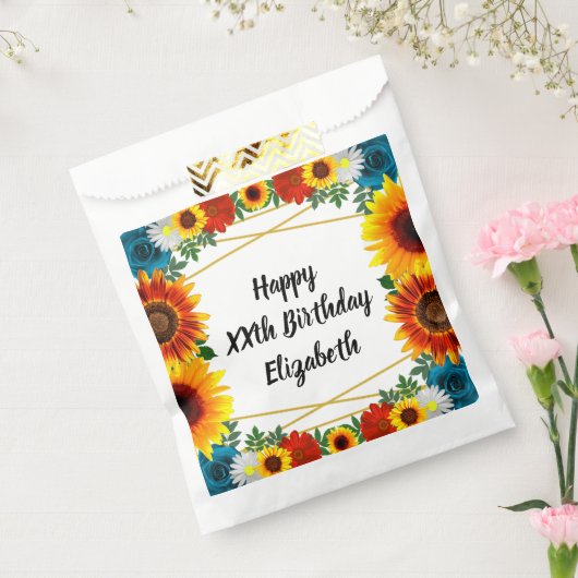 Sachets En Papier Jardin été Floral géométrique (Scellé)