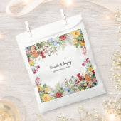 Sachets En Papier Jardin Floral Fleurs colorées Mariage (Coupé)