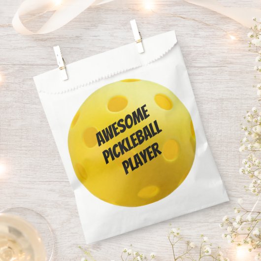 Sachets En Papier Jaune Pickleball Balls Pickleball Party (Coupé)