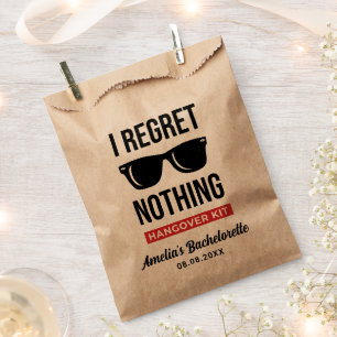 Sachets En Papier Je ne regrette rien Bachelorette Party Hangover Ki
