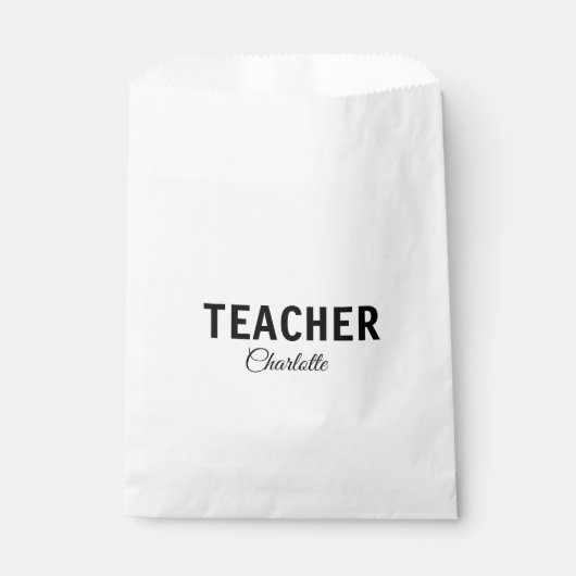 Sachets En Papier Je suis enseignant école Collegeajouter votre nom (Devant)
