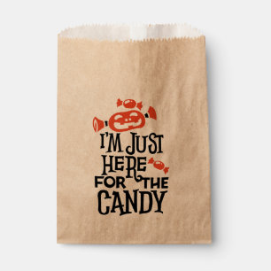 Sachets En Papier Je suis juste ici pour la fête d'Halloween Candy 
