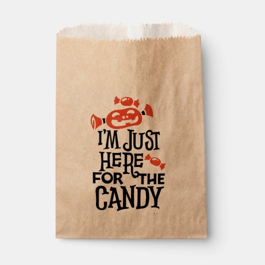 Sachets En Papier Je suis juste ici pour la fête d'Halloween Candy G (Devant)