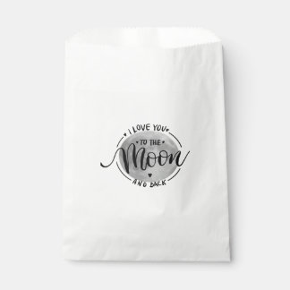 Sachets En Papier Je t'aime jusqu'à la lune et retour Elegant et sin