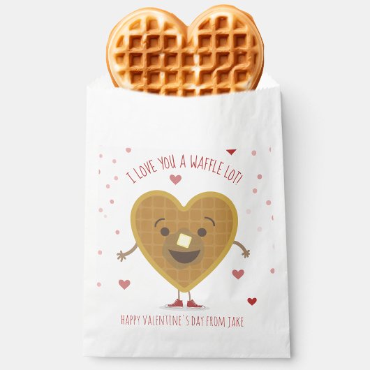 Sachets En Papier Je T'Aime Une gaufre Lot Coeur Enfants Valentine