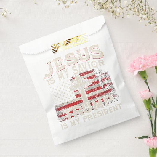 Sachets En Papier Jésus Est Mon Sauveur Trump Est Mon Président Amér (Scellé)