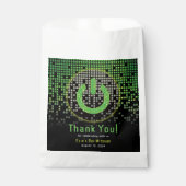 Sachets En Papier Jeu vidéo noir vert Gamer Bar Mitzvah (Devant)