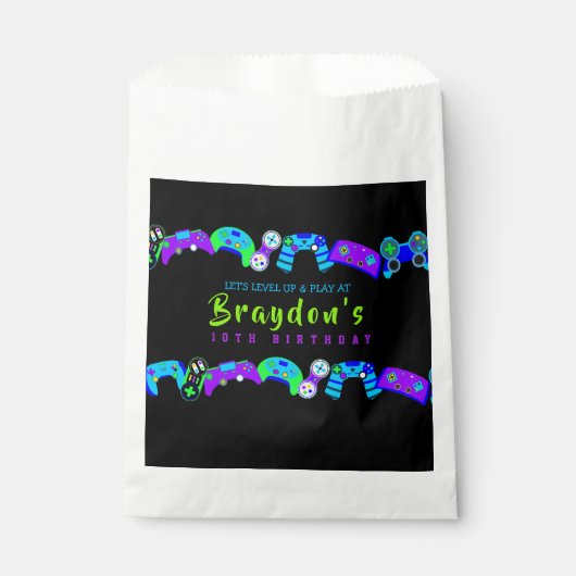 Sachets En Papier JEUX VIDÉO JEU Anniversaire de enfant (Devant)