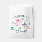 Sachets En Papier Joli anniversaire Axolotl Party Favoriser sac (Devant)