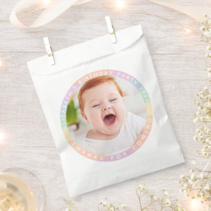 Sachets En Papier Joli Arc-En-Ciel Anniversaire Merci D'Être Venu Ph