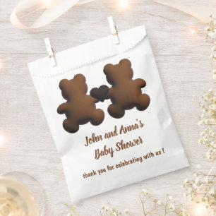 Sachets En Papier Joli Baby shower en chocolat à l'ours