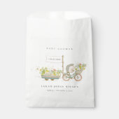Sachets En Papier Joli Baby shower Vélo Hérisson Cultivé Localement  (Devant)