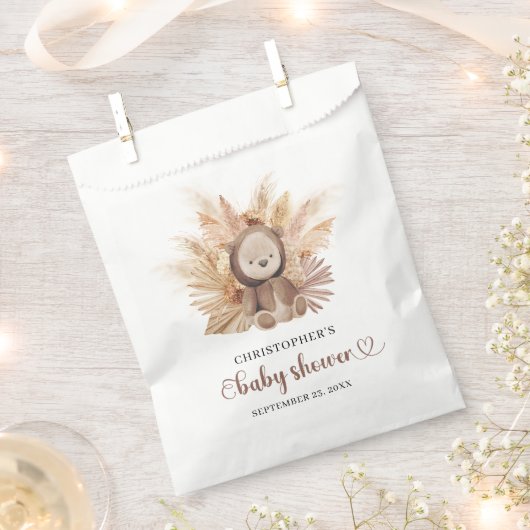 Sachets En Papier Joli bébé ours brun sweatshirt palmier tropical (Coupé)