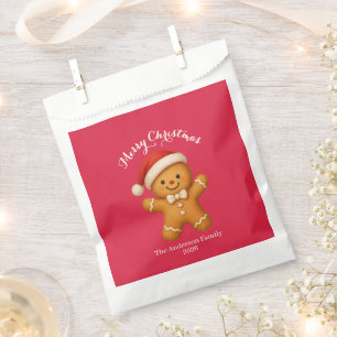 Sachets En Papier Joli bonhomme en pain d'épices avec chapeau de Pèr