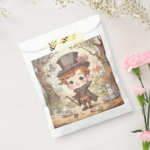 Sachets En Papier Joli Chapelier Fou Fantaisiste Art de la Forêt Enc