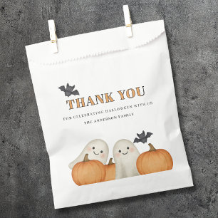 Sachets En Papier Joli Citrouille Fantôme Halloween Merci
