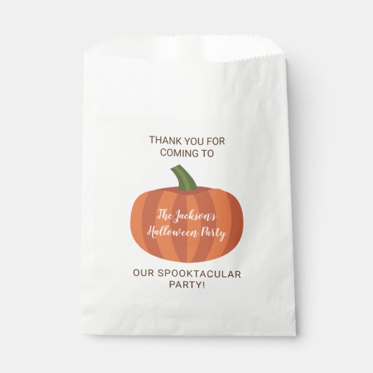 Sachets En Papier Joli Citrouille Spooktacular Halloween Party (Devant)