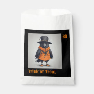 Sachets En Papier Joli corbeau d'Halloween déguisé   Trick or Treat