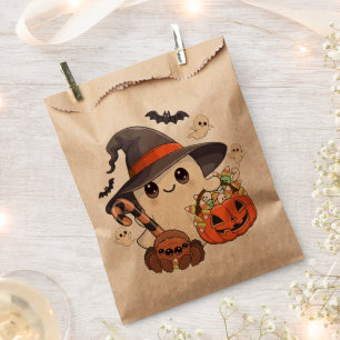 Sachets En Papier Joli fantôme d'Halloween de style Kawaii