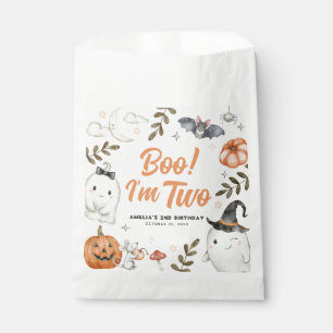Sachets En Papier Joli Halloween Boo d'anniversaire ! Je suis Deux s