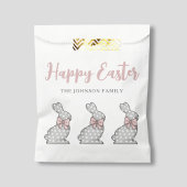 Sachets En Papier Joli lapin rose Pâques