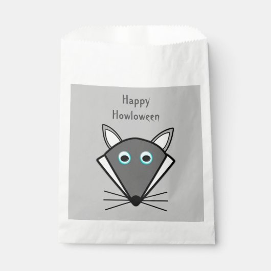 Sachets En Papier Joli loup d'Halloween Trick ou traitement personna (Devant)