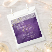 Sachets En Papier Joli Mariage de dentelle WISTERIA violet rustique (Coupé)
