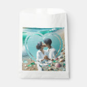 Sachets En Papier Joli Mariage photo en verre de mer (Devant)