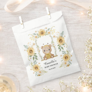 Sachets En Papier Joli Ours De Miel Aux Tournesols