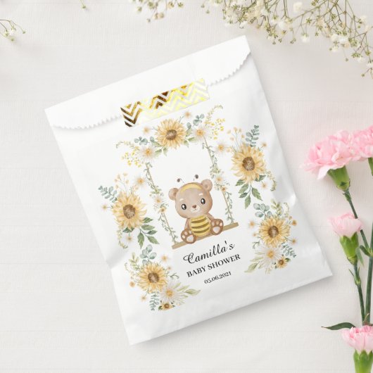 Sachets En Papier Joli Ours De Miel Aux Tournesols (Scellé)