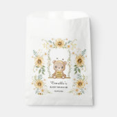 Sachets En Papier Joli Ours De Miel Aux Tournesols (Devant)