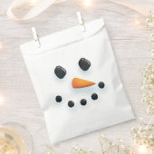 Sachets En Papier Joli Snowman Illustré visage Noël (Coupé)