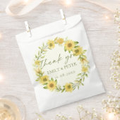 Sachets En Papier Joli Tournesol Jaune Floral Mariage Merci (Coupé)