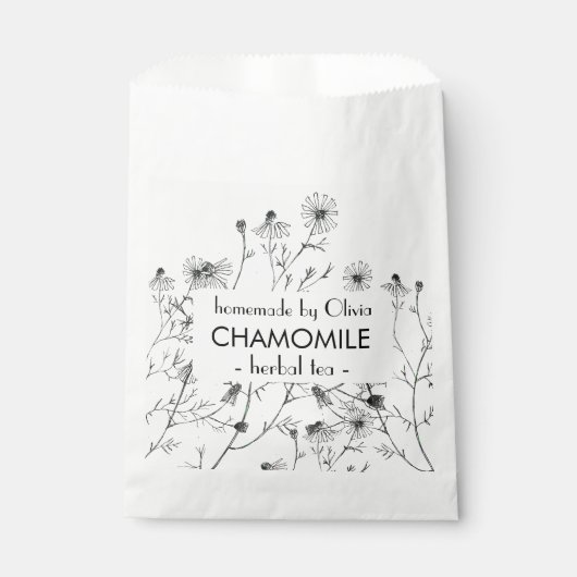 Sachets En Papier Jolie aquarelle Chamomile Thé maison (Devant)