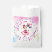 Sachets En Papier Jolie Ballerina rose Fête d'Anniversaire (Devant)
